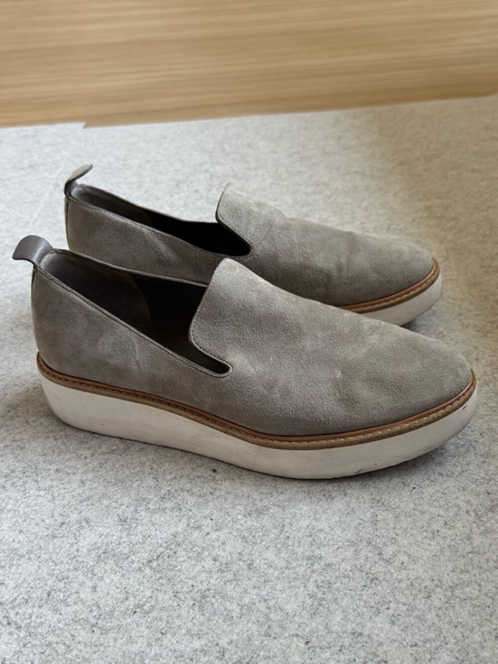 Vince Suede Sanders Slip On Sneakers Platform Loafer 8